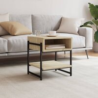 Salontafel 40x40x45 cm bewerkt hout sonoma eikenkleurig