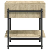 Salontafel 40x40x45 cm bewerkt hout sonoma eikenkleurig