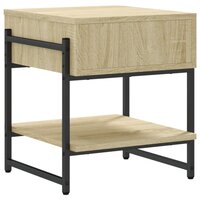 Salontafel 40x40x45 cm bewerkt hout sonoma eikenkleurig