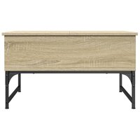 Salontafel 70x50x40 cm bewerkt hout en metaal sonoma eikenkleur