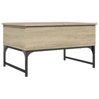 Salontafel 70x50x40 cm bewerkt hout en metaal sonoma eikenkleur