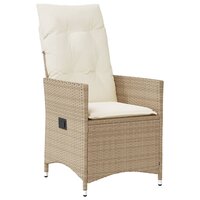 9-delige Bistroset met kussens poly rattan beige