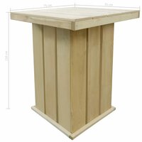 Bartafel 75x75x110 cm ge&iuml;mpregneerd grenenhout