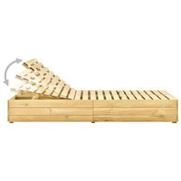 Ligbed tweepersoons met taupe kussens ge&iuml;mpregneerd grenenhout