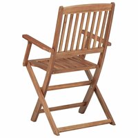 Tuinstoelen 8 st inklapbaar met kussens massief acaciahout