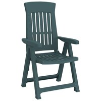 Tuinstoelen 2 st verstelbaar PP groen