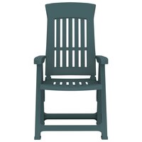 Tuinstoelen 2 st verstelbaar PP groen