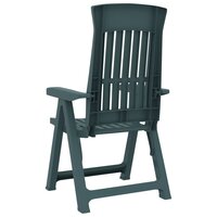 Tuinstoelen 2 st verstelbaar PP groen