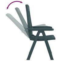 Tuinstoelen 2 st verstelbaar PP groen