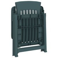 Tuinstoelen 2 st verstelbaar PP groen