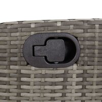 Tuinstoelen 2 st verstelbaar met kussens poly rattan grijs