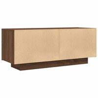 Tv-meubel 100x35x40 cm bewerkt hout bruin eikenkleur