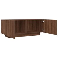 Tv-meubel 100x35x40 cm bewerkt hout bruin eikenkleur