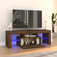Tv-meubel met LED-verlichting 120x35x40 cm bruin eikenkleur