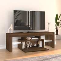 Tv-meubel met LED-verlichting 120x35x40 cm bruin eikenkleur