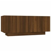 2-delige Tv-meubelset met LED bewerkt hout bruineiken