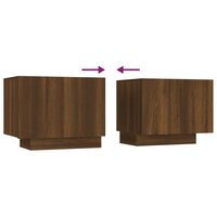 2-delige Tv-meubelset met LED bewerkt hout bruineiken