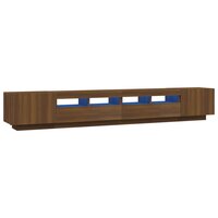 3-delige Tv-meubelset met LED bewerkt hout bruineiken