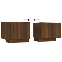 3-delige Tv-meubelset met LED bewerkt hout bruineiken