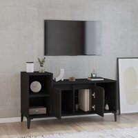 Tv-meubel 100x35x55 cm bewerkt hout zwart