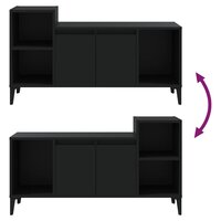 Tv-meubel 100x35x55 cm bewerkt hout zwart