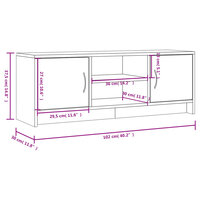Tv-meubel 102x30x37,5 cm bewerkt hout gerookt eikenkleurig