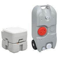 Campingtoilet en watertankset draagbaar