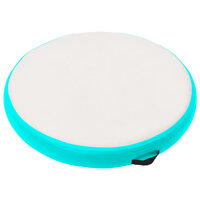 Gymnastiekmat met pomp opblaasbaar 100x100x10 cm PVC groen