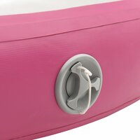 Gymnastiekmat met pomp opblaasbaar 100x100x15 cm PVC roze