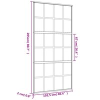 Schuifdeur 102,5x205 cm helder ESG-glas en aluminium goudkleur