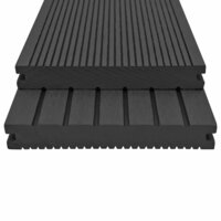 Terrasplanken met accessoires 20 m&sup2; 4 m massief HKC zwart