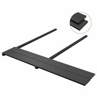 Terrasplanken met accessoires 20 m&sup2; 4 m massief HKC zwart