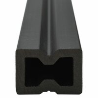 Terrasplanken met accessoires 20 m&sup2; 4 m massief HKC zwart