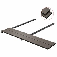 Terrasplanken HKC met accessoires 35 m&sup2; 4 m donkerbruin