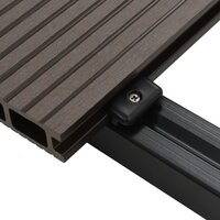 Terrasplanken HKC met accessoires 35 m&sup2; 4 m donkerbruin