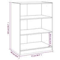 Kledingkast 77x48x102 cm bewerkt hout gerookt eikenkleurig