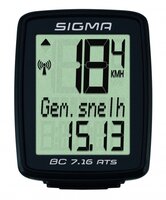 Sigma Fietscomputer Bc 7.16 Ats Draadloos Zwart
