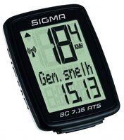 Sigma Fietscomputer Bc 7.16 Ats Draadloos Zwart