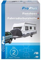 Proplus Fietshoes Xl Voor 2 Fietsen Op Dissel Polyester Donkergrijs