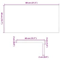Vensterbanken 2 st onbehandeld 80x40x2 cm massief eikenhout
