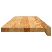 Vensterbanken 2 st 80x30x2 cm massief eikenhout lichtbruin