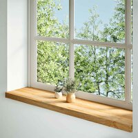 Vensterbanken 2 st 100x30x2 cm massief eikenhout lichtbruin
