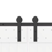 Doos met onderdelen voor schuifdeur 366 cm staal zwart