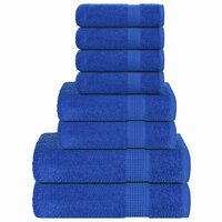 8-delige Handdoekenset 360 g/m&sup2; 100% katoen blauw