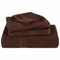 6-delige Handdoekenset 360 g/m&sup2; 100% katoen bruin