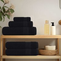 12-delige Handdoekenset 360 g/m&sup2; 100% katoen zwart