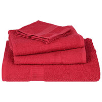 6-delige Handdoekenset 360 g/m&sup2; 100% katoen rood