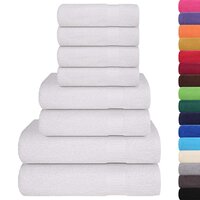 8-delige Handdoekenset 360 g/m&sup2; 100% katoen wit
