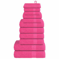 12-delige Handdoekenset 360 g/m&sup2; 100% katoen roze