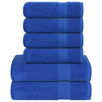 6-delige Handdoekenset 360 g/m&sup2; 100% katoen blauw